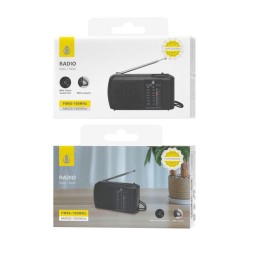 Radio portatil Am-Fm con Antena NR9389 / 2xAA / Altavoz externo / Jack 3.5mm / Negro / One+ / 2903892